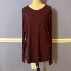 We The Free Maroon Long Sleeve Top